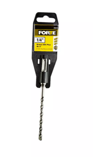 BROCA PARA CONCRETO SDS PLUS 1/4" (6 mm) X 6" (150 mm) FORTE